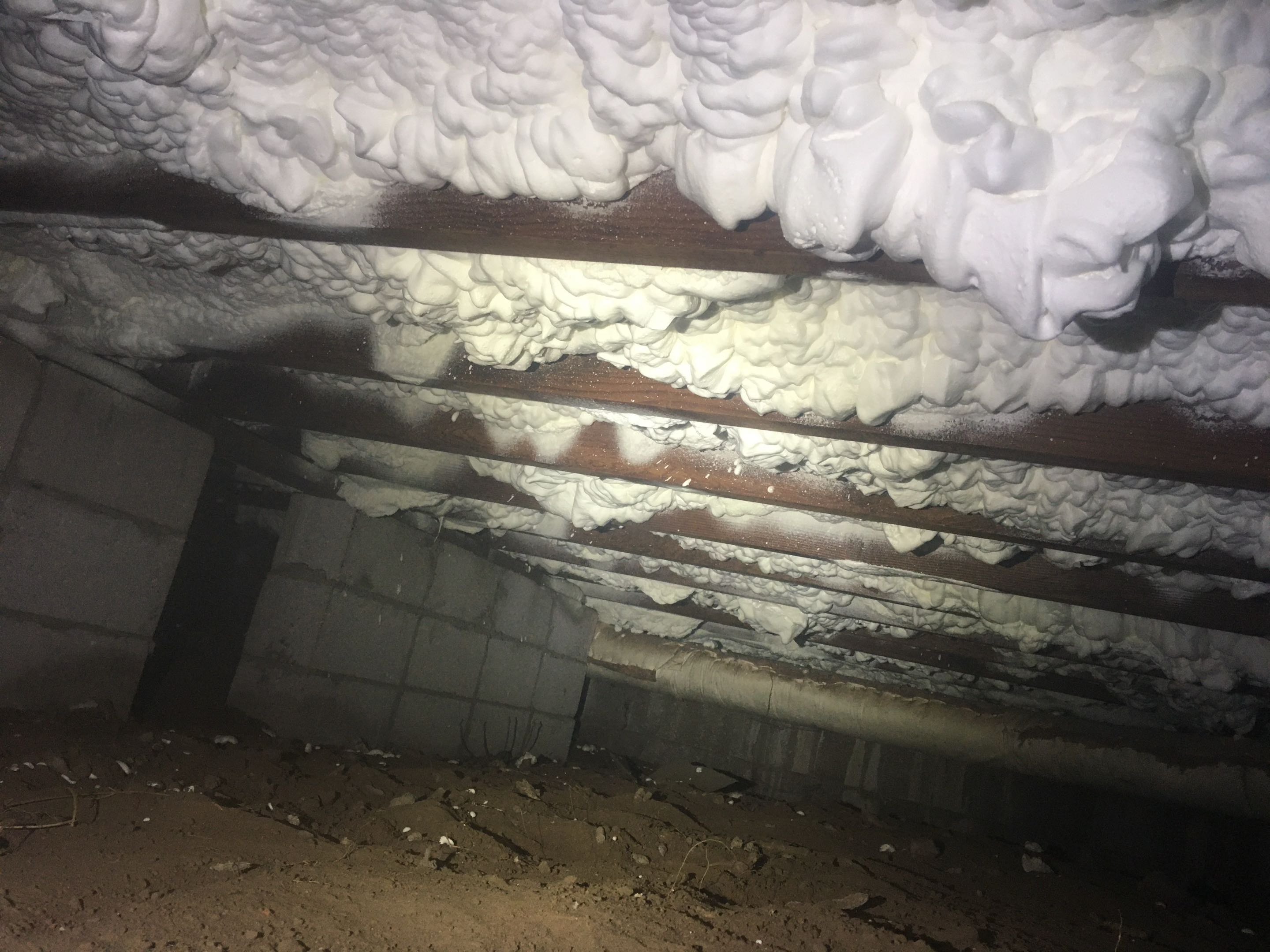 Crawl Space Under Floor, Spray Foam